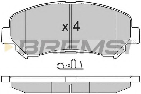 BREMSI - BP3321 - Тормозные колодки перед. X-Trail/Qashqai 07-