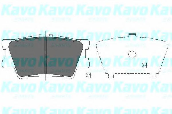 KAVO PARTS - KBP-9086 - Гальмівні колодки дискові зад. Toyota Rav 4 III 2.0 VVT-i, 2.2 D-4D, 2.2 06-