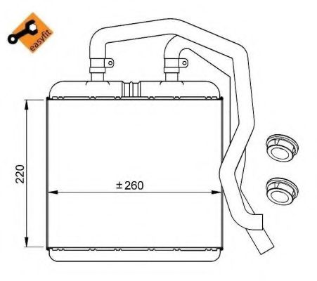 NRF - 54217 - Радіатор пічки Iveco Daily 2.8TD 99-