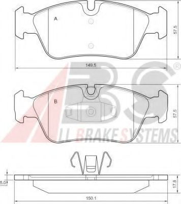 A.B.S. - 37436 - Гальмівні колодки дискові перед. BMW 3 E90 08-