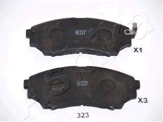 ASHIKA - 50-03-323 - Колодки гальмівні FORD RANGER; MAZDA B-SERIE, BT-50 2.5D/3.0D 06.99-