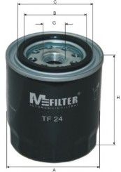 MFILTER - TF 24 - Фильтр масляный OPEL, KIA, MITSUBISHI (пр-во M-filter)