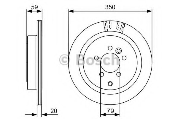 BOSCH - 0 986 479 492 - Диск гальмівний задн. Land Rover Range Rover III  05-