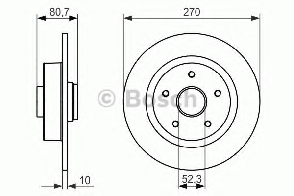 BOSCH - 0 986 479 607 - Гальмівний диск