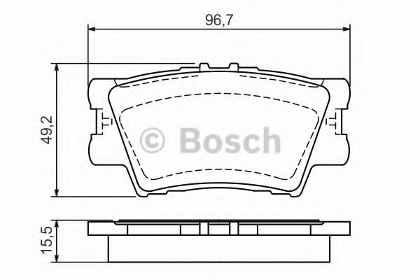 BOSCH - 0 986 494 154 - Гальмівні колодки дискові зад. Toyota Rav 4 III 2.0 VVT-i, 2.2 D-4D, 2.2 06-