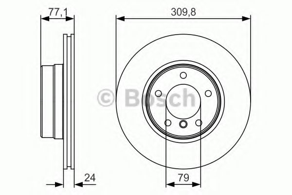 BOSCH - 0 986 479 S29 - Гальмівний диск BMW E60 520i/525d ''F PR2