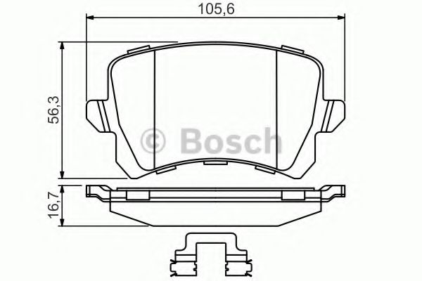 BOSCH - 0 986 494 626 - Гальмівні колодки, дискові