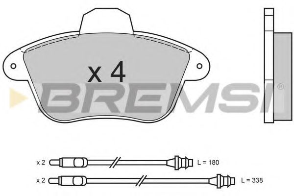 BREMSI - BP2522 - Тормозные колодки перед. Peugeot 605 89-99