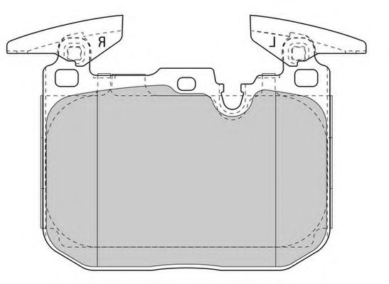 К-кт колодок  перед. BMW 4 Series (F36)/2 Series (F23)/2 Series (F22)/3 Series (F34)/4 Series (F32)/4 Series (F33)/3 Series (F31)/1 Series (F20)/1 Series (F21)/3 Series (F30) (11-17)