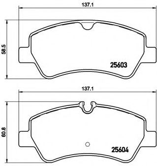 Гальмівнi колодки дискові зад. Ford Tranzit  2.2D 04.12-