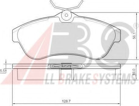 Переднi гальм.колодки Citroen C3 1.4 16V 1.6 16V 02-