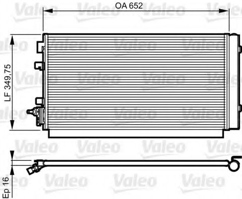 VALEO - 814187 - Радіатор кондицінера Renault Fluence, Grand Scenic III, Megane, Megane III, Scenic III 1.2-2.0D 11.08-
