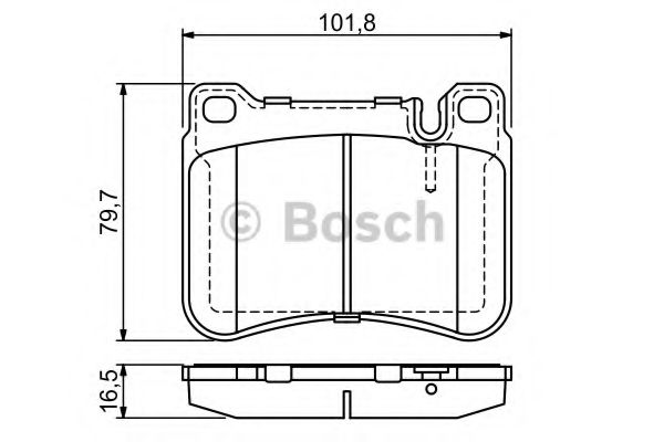 BOSCH - 0 986 494 166 - Колодки гальмівні дискові