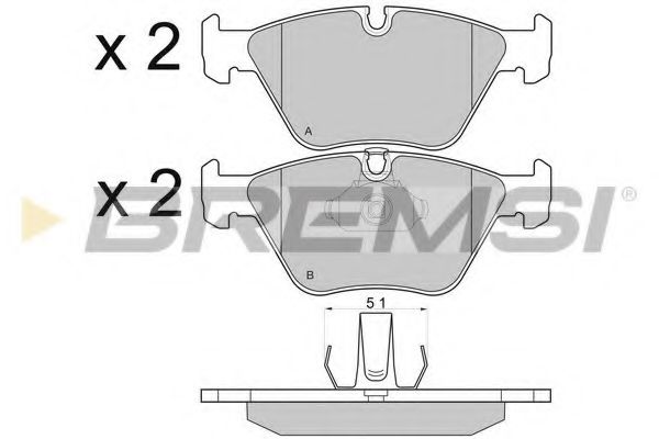 BREMSI - BP2685 - Тормозные колодки перед. BMW 5 (E39) 95-03 (ATE)