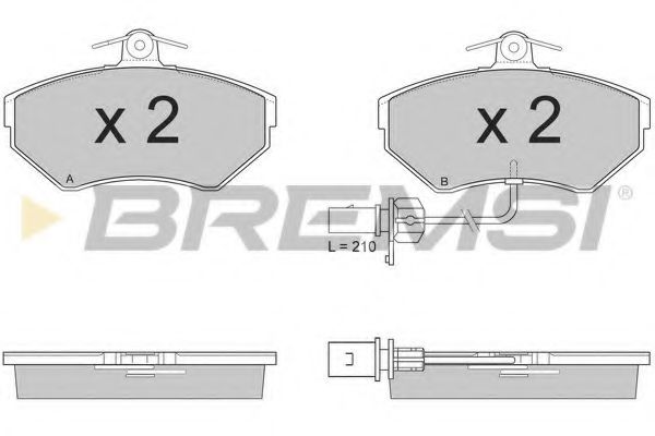 BREMSI - BP2935 - Тормозные колодки перед. A4/Passat94-08 (TRW) с датчиком