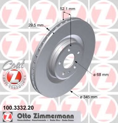 ZIMMERMANN - 100.3332.20 - Диск гальмівний