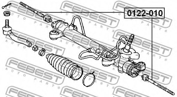 FEBEST - 0122-010 - ТЯГА РУЛЕВАЯ TOYOTA AVENSIS ADT25#/AZT25#/CDT250/ZZT25# 2003-2008