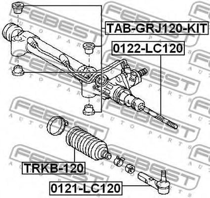 FEBEST - 0122-LC120 - Кермова тяга ToyotaLand Cruiser  (J12) 03-