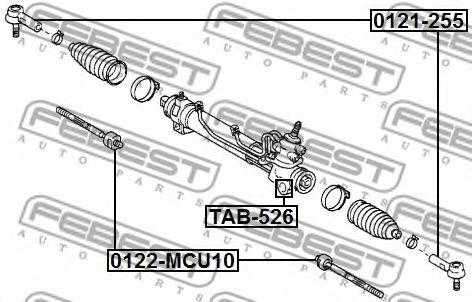 FEBEST - 0122-MCU10 - Кермова тяга лів./прав. Toyota RX300 -03