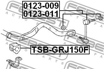 FEBEST - 0123-009 - ТЯГА СТАБИЛИЗАТОРА ПЕРЕДНЯЯ ПРАВАЯ TOYOTA LAND CRUISER PRADO 120 GRJ12#/KDJ12#/RZJ12#/TRJ12#/VZJ12# 