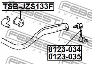 FEBEST - 0123-034 - ТЯГА СТАБИЛИЗАТОРА ПЕРЕДНЯЯ ЛЕВАЯ TOYOTA CROWN/CROWN MAJESTA UZS14#/JZS14#/LS141/GS141 1991-1995