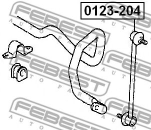 FEBEST - 0123-204 - Тяга стабилизатора CHERY TIGGO, TOYOTA RAV 4 00- перед. мост с двух сторон (Пр-во FEBEST)