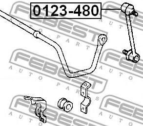 FEBEST - 0123-480 - ТЯГА СТАБИЛИЗАТОРА ЗАДНЯЯ (TOYOTA CAMRY ACV3#/MCV3# 2001-2006) FEBEST