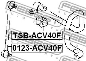 FEBEST - 0123-ACV40F - Тяга стабілізатора перед. ліва/права Toyota Camry 2,4I/3,5I 24V 06-  (V40)
