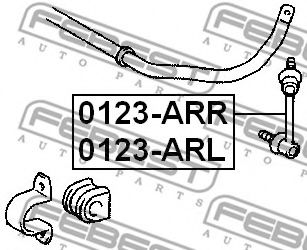 FEBEST - 0123-ARL - ТЯГА СТАБИЛИЗАТОРА ЗАДНЯЯ ЛЕВАЯ (TOYOTA AVENSIS ADT25#/AZT25#/CDT250/ZZT25# 2003-2008) FEBEST