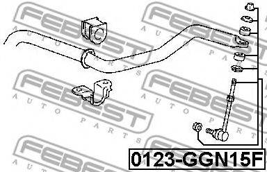 FEBEST - 0123-GGN15F - ТЯГА СТАБИЛИЗАТОРА ПЕРЕДНЯЯ TOYOTA HILUX GGN15/GGN25 2005-