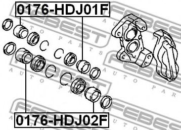 FEBEST - 0176-HDJ01F - Поршень гальм. супорта перед. Toyota Land Cruiser Prado 10-  (Sumitomo 48x31,5)