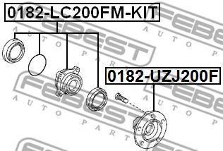 FEBEST - 0182-LC200FM-KIT - Підшипник ступиці перед. Toyota Land Cruiser 200 08-