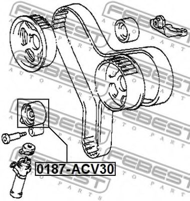 FEBEST - 0187-ACV30 - РОЛИК НАТЯЖИТЕЛЯ РЕМНЯ ГРМ