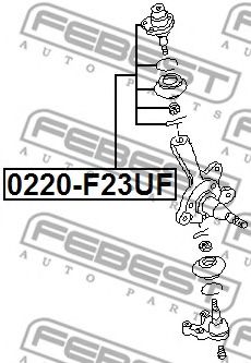 FEBEST - 0220-F23UF - ОПОРА ШАРОВАЯ ПЕРЕДНЕГО ВЕРХНЕГО РЫЧАГА NISSAN TERRANO I WD21 PATHFINDER WD21 1986-1995