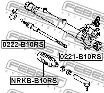 FEBEST - 0221-B10RS - Наконечник кермової тяги правий/лівий Nissan Almera 06-
