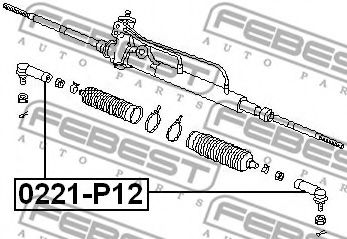 FEBEST - 0221-P12 - НАКОНЕЧНИК РУЛЕВОЙ (NISSAN PRIMERA P11 1996-2001) FEBEST