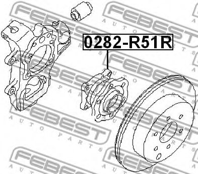 FEBEST - 0282-R51R - Підшипник зад. Nissan Pathfinder  2.5 DCI / 4.0 24V ( R51) 05-