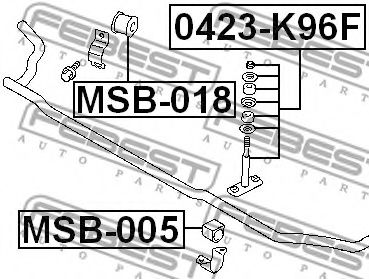 FEBEST - 0423-K96F - Тяга стабілізатора Mitsubishi Pajero Sport I 2.5D/3.0 11.98-