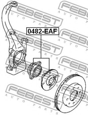 FEBEST - 0482-EAF - Підшипник ступиці пер. Mitsubishi Galant 1800-2500 92-95