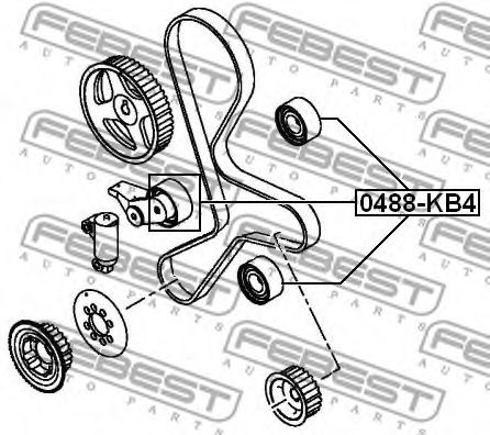 FEBEST - 0488-KB4 - РОЛИК ОБВОДНОЙ РЕМНЯ ГРМ (Пр-во FEBEST)