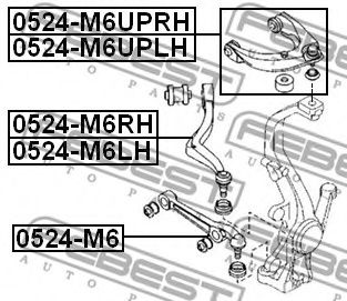 FEBEST - 0524-M6LH - Рычаг передний нижний кривой левый