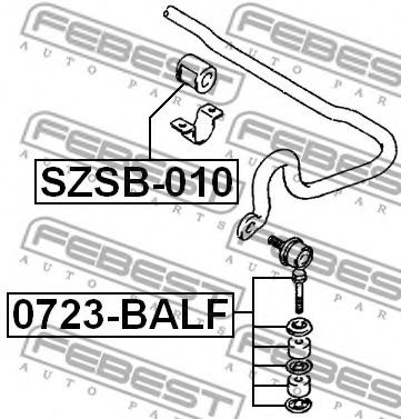 FEBEST - 0723-BALF - ТЯГА СТАБИЛИЗАТОРА ПЕРЕДНЯЯ SUZUKI BALENO/ESTEEM SY413/SY415/SY416/SY418/SY419 1995-2001