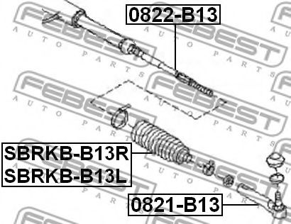 FEBEST - 0821-B13 - НАКОНЕЧНИК РУЛЕВОЙ SUBARU IMPREZA G11 2000-2007