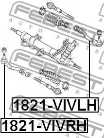 FEBEST - 1821-VIVLH - НАКОНЕЧНИК РУЛЕВОЙ ЛЕВЫЙ RENAULT LAGUNA II 2001-2007