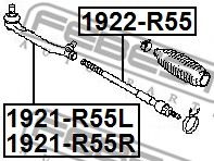 FEBEST - 1921-R55L - НАКОНЕЧНИК РУЛЕВОЙ ЛЕВЫЙ BMW MINI R55-R59 2005-