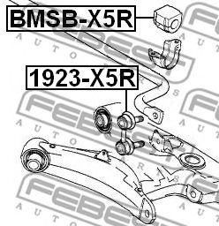 FEBEST - 1923-X5R - ТЯГА СТАБИЛИЗАТОРА ЗАДНЯЯ BMW X5 E53 1999-2006