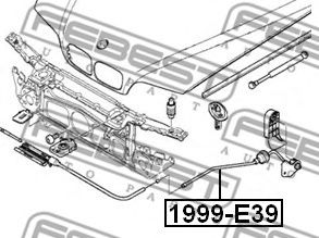 FEBEST - 1999-E39 - Трос капота BMW E39