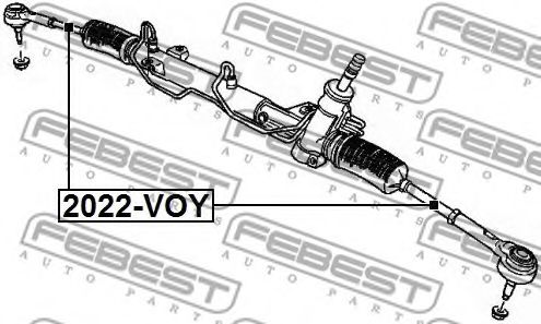 FEBEST - 2022-VOY - Кермова тяга лів./прав. 298mm Jeep Compass, Patriot 2.0-2.4Lpg 08.06-