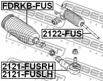 FEBEST - 2121-FUSRH - НАКОНЕЧНИК РУЛЕВОЙ ПРАВЫЙ FORD FIESTA/FUSION (CBK) 2001-2008