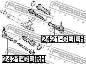 FEBEST - 2421-CLILH - НАКОНЕЧНИК РУЛЕВОЙ ЛЕВЫЙ RENAULT CLIO II 1998-2005